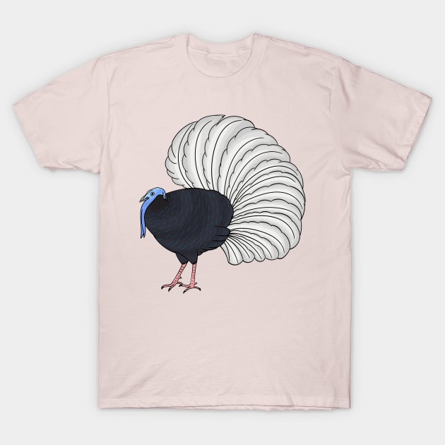 Bulwer's pheasant bird cartoon illustration T-Shirt by Cartoons of fun